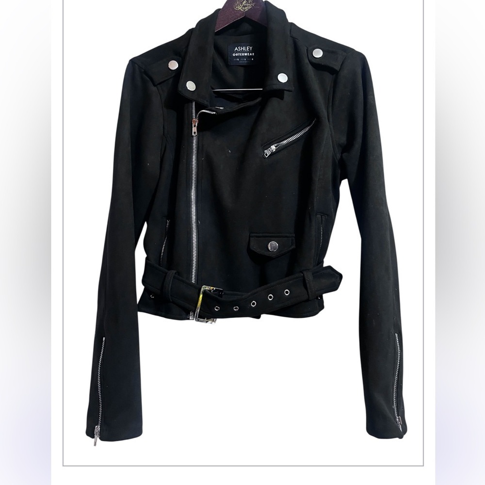 Ashley By 26 International Women's Sz Large Black Leather Jacket - Picture 6 of 7